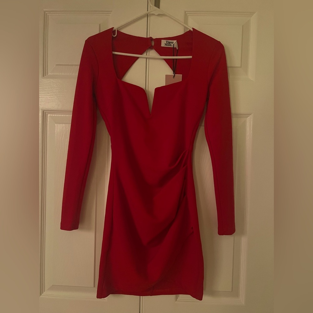 Tiger Mist Bodycon Red Mini Dress